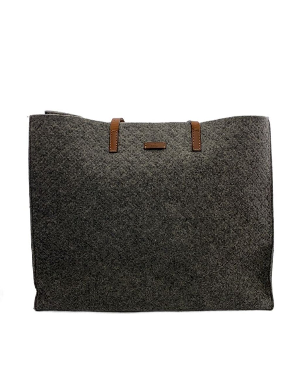 Gucci Wool Felt Tote Bag Gray Gray